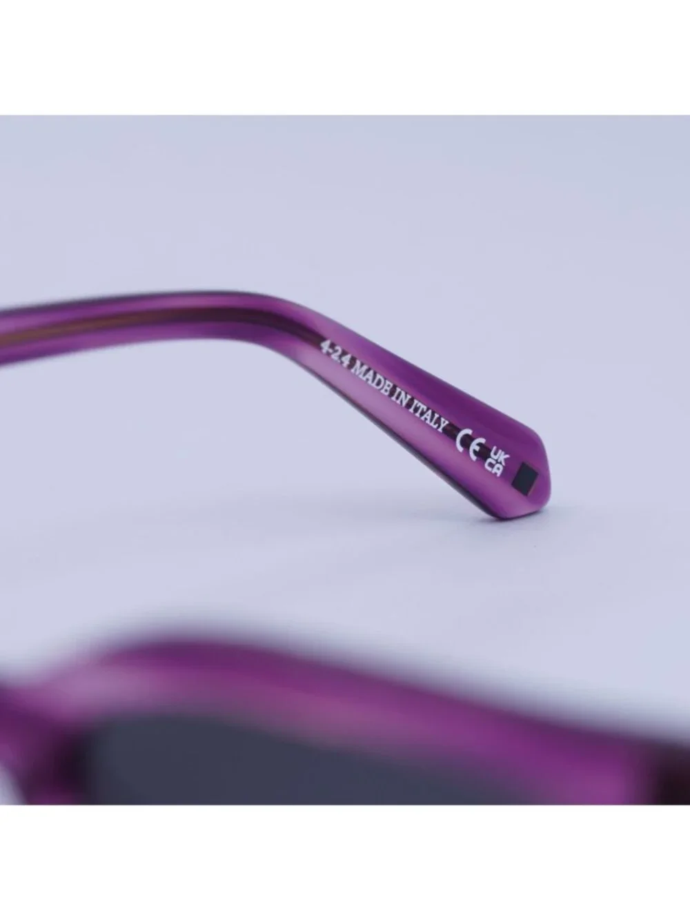 Off-White OERI13D SPARKS 3707 Sunglasses Purple Cat Eye Frame, Grey Lenses
